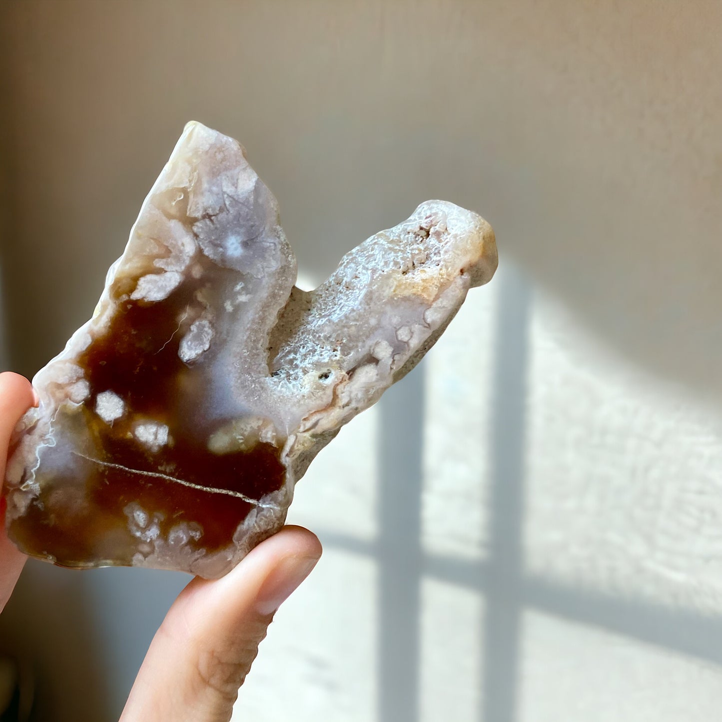 Flower agate Slice