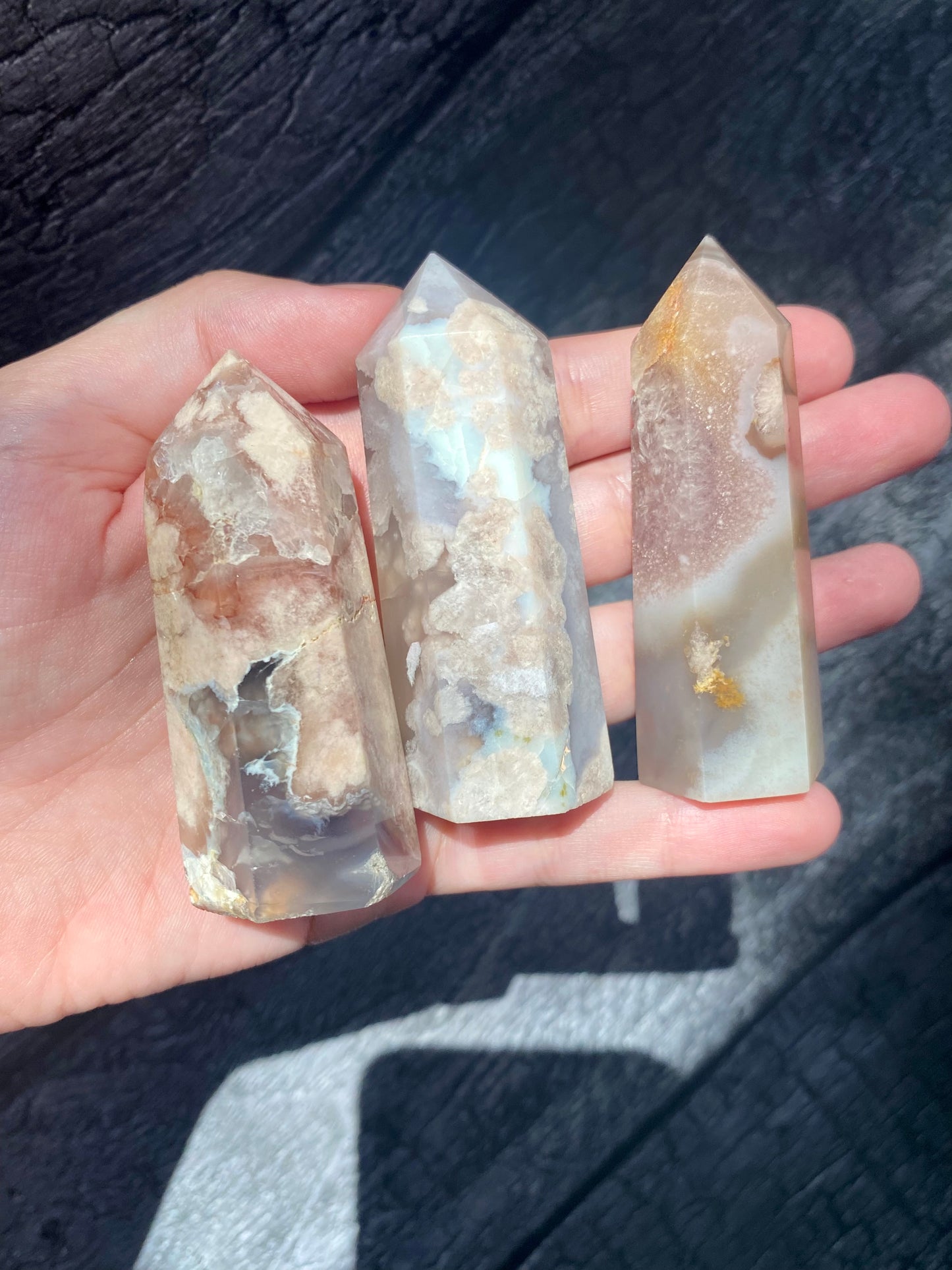Flower Agate points