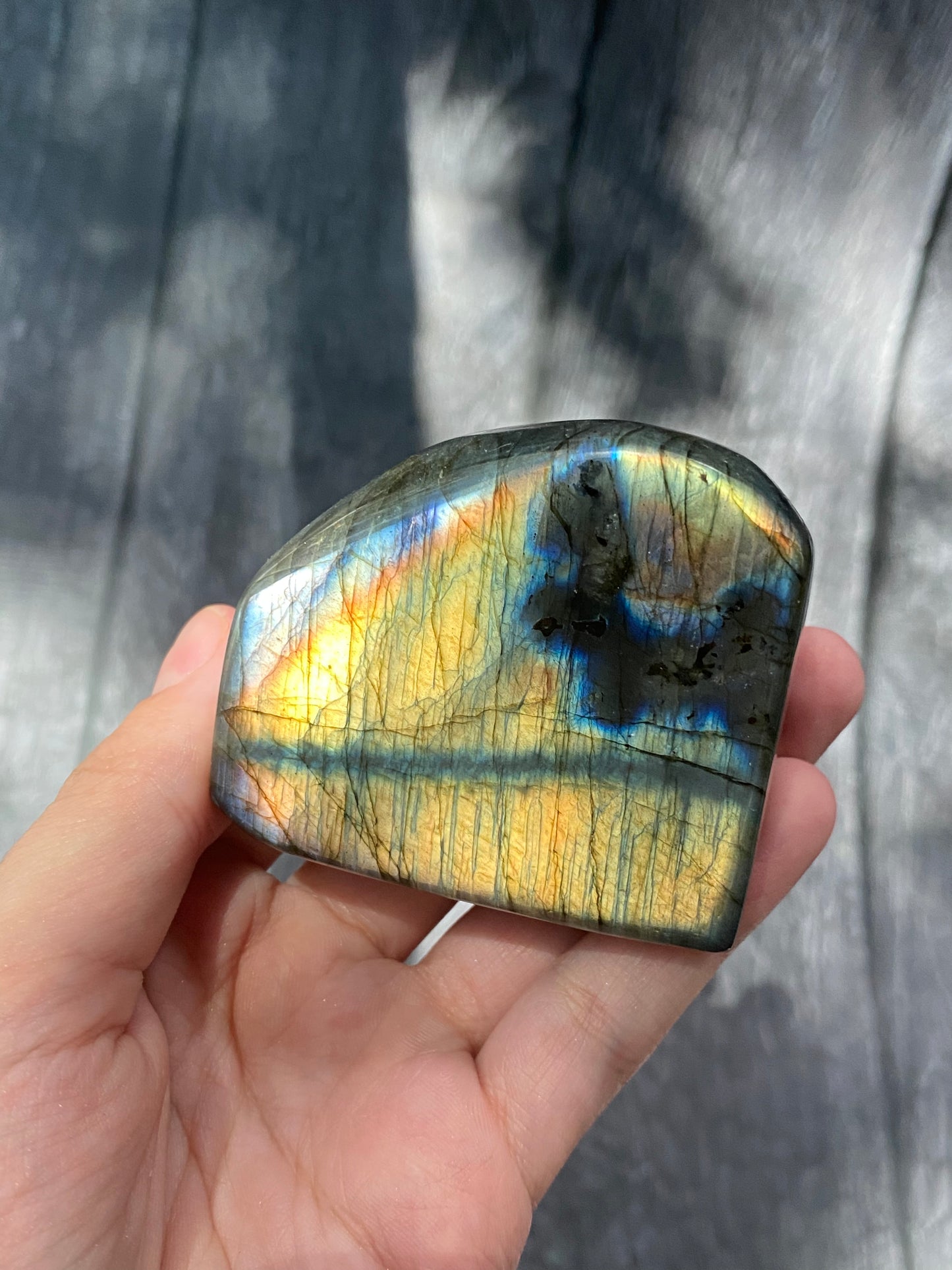 Labradorite freeform with butterfly shape