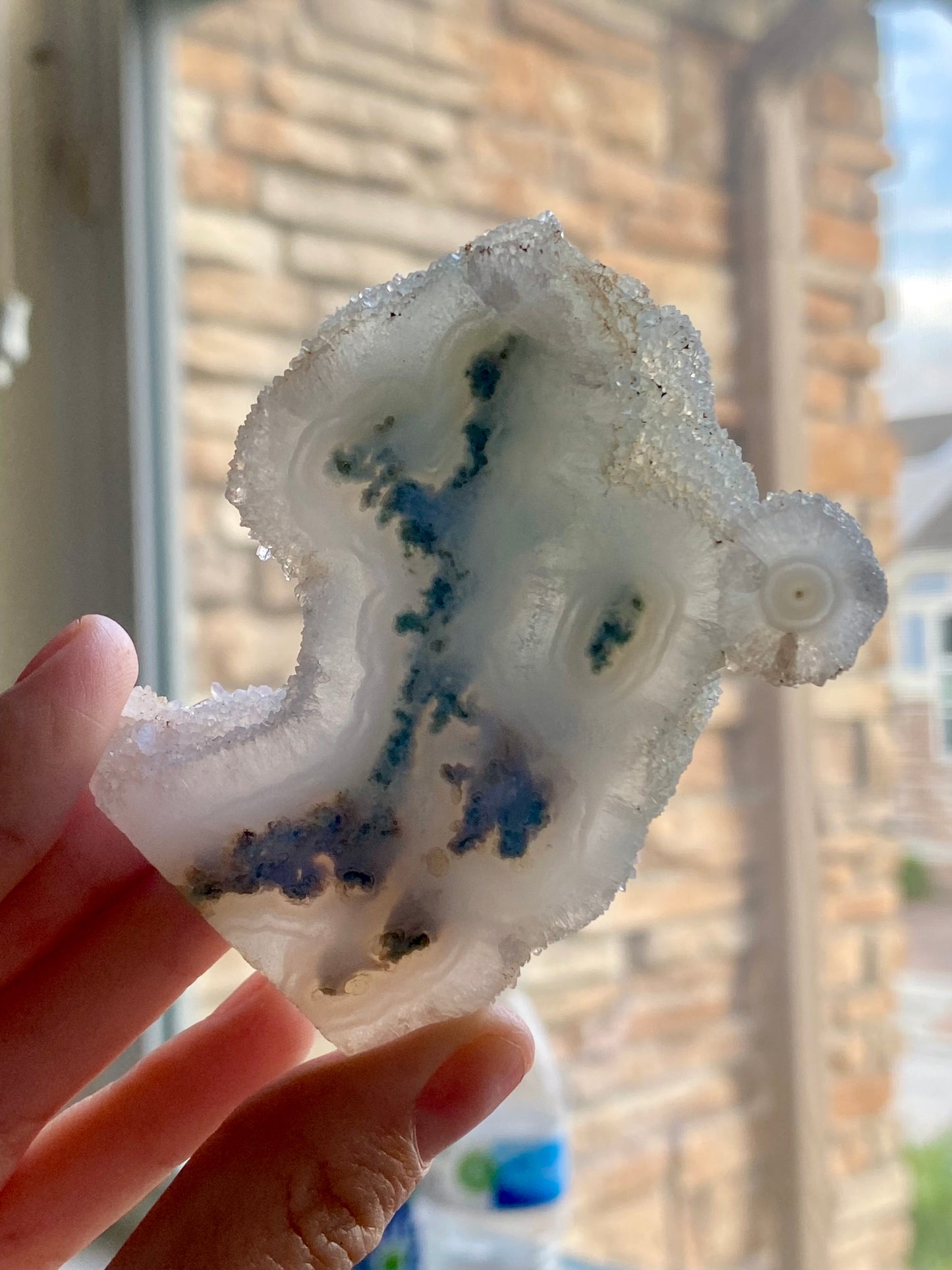 Druzy Moss Agate Slab (Imperfections)