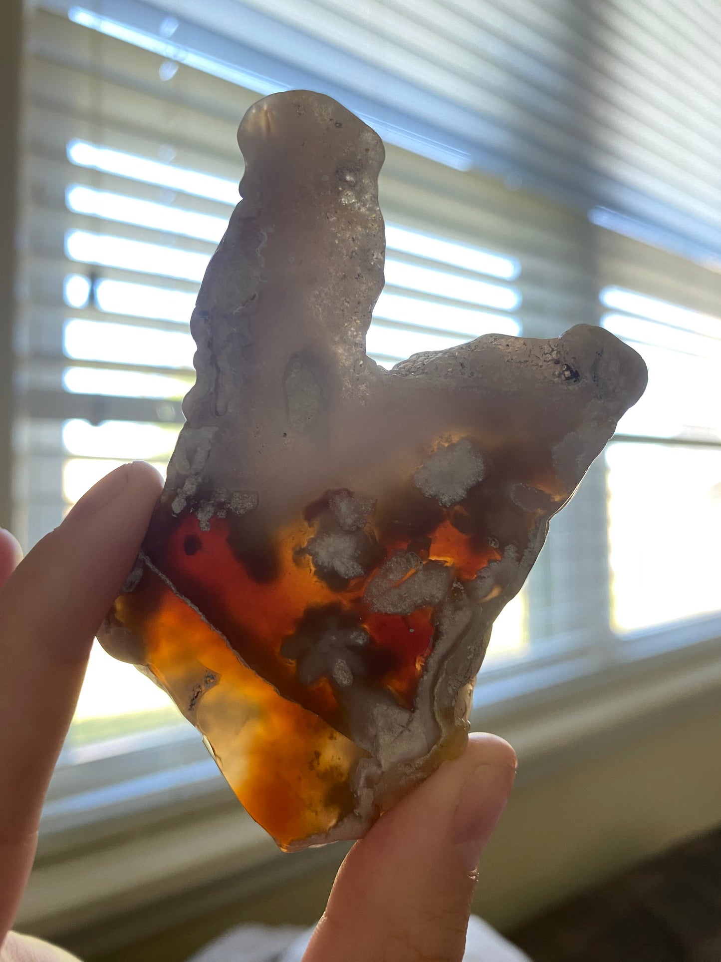 Flower agate Slice