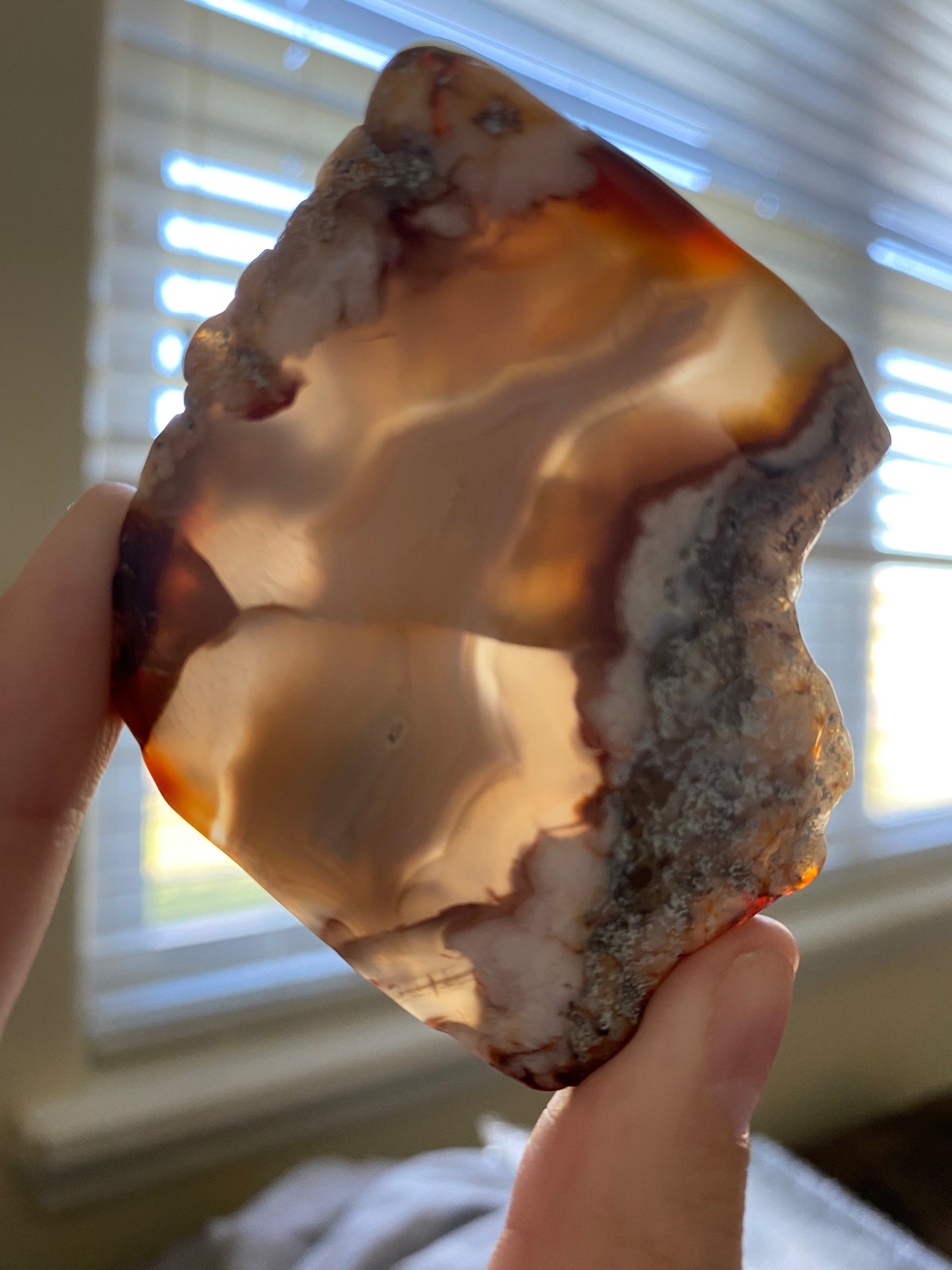 Flower agate Slice