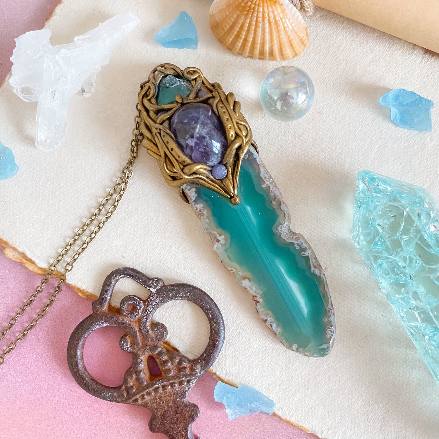 Gift of Poseidon Hand sculpted pendant