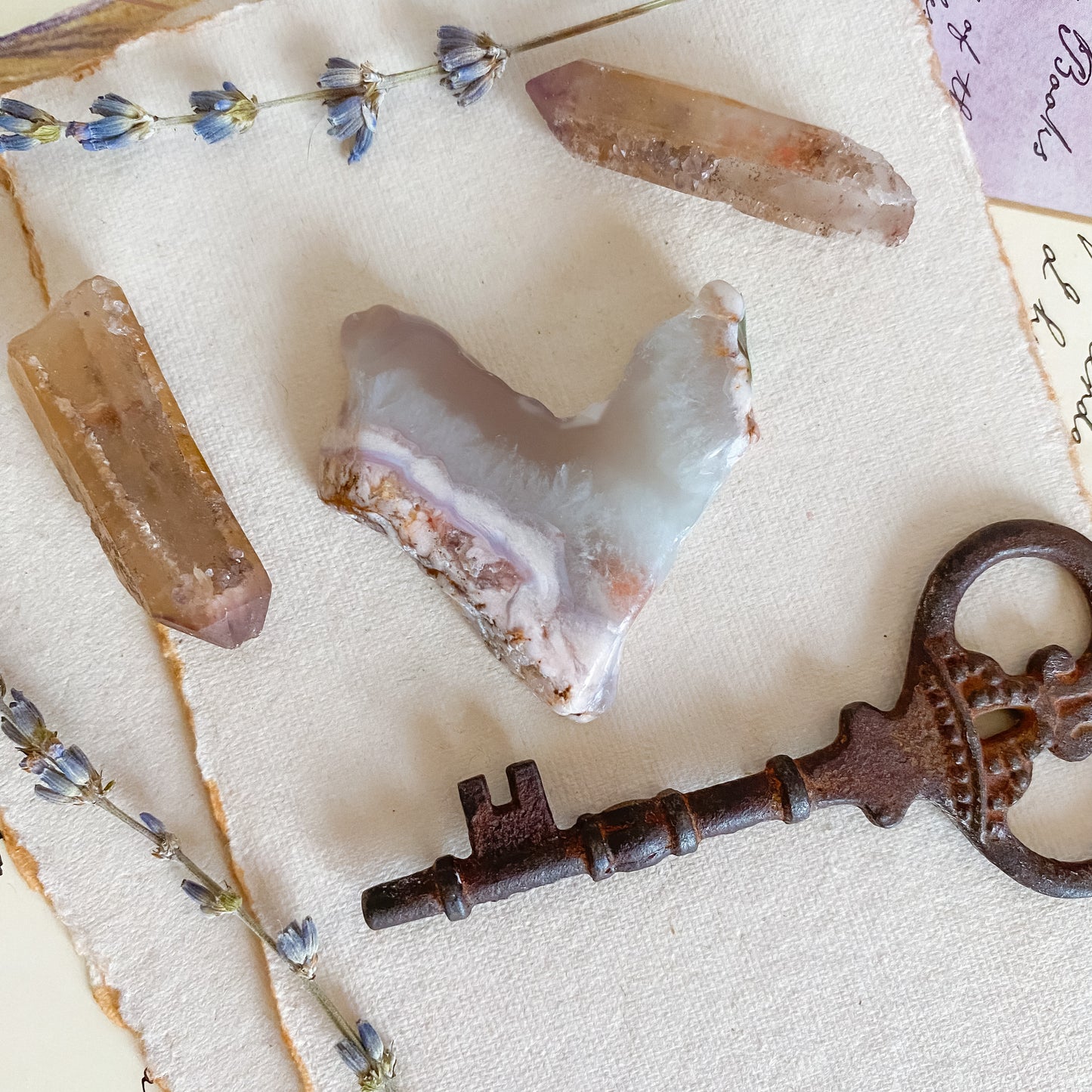 Flower agate Slice