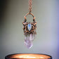 "High Priestess" Amethyst and Moonstone Copper electro-formed Pendant