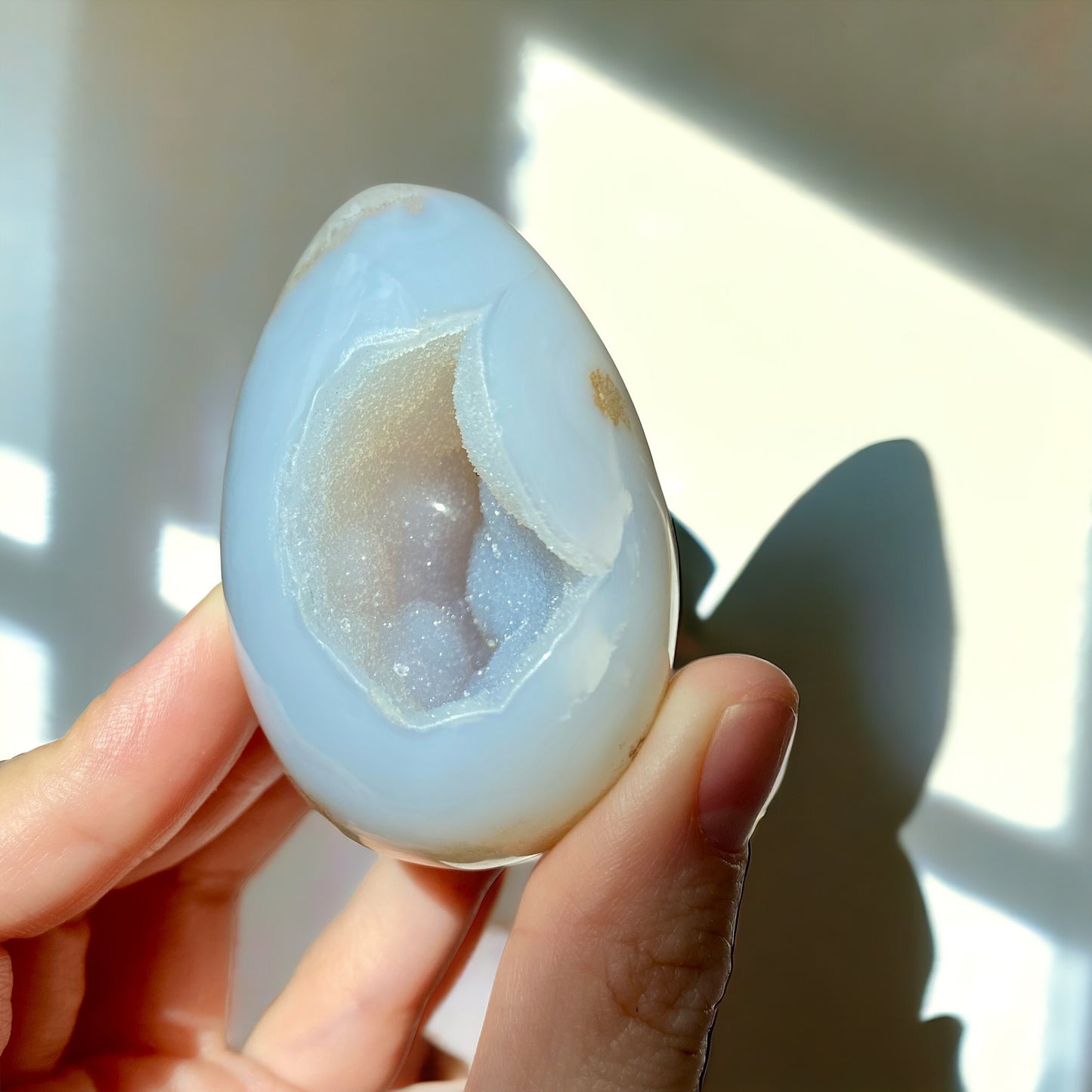 Druzy agate egg