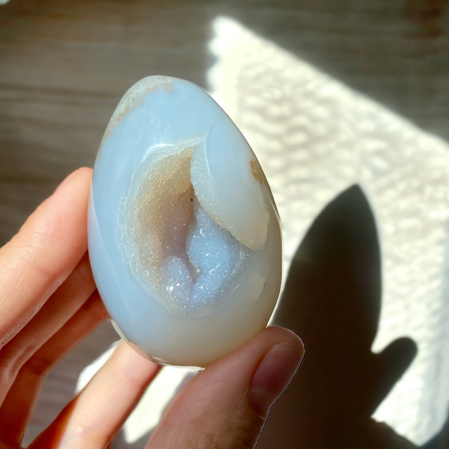 Druzy agate egg