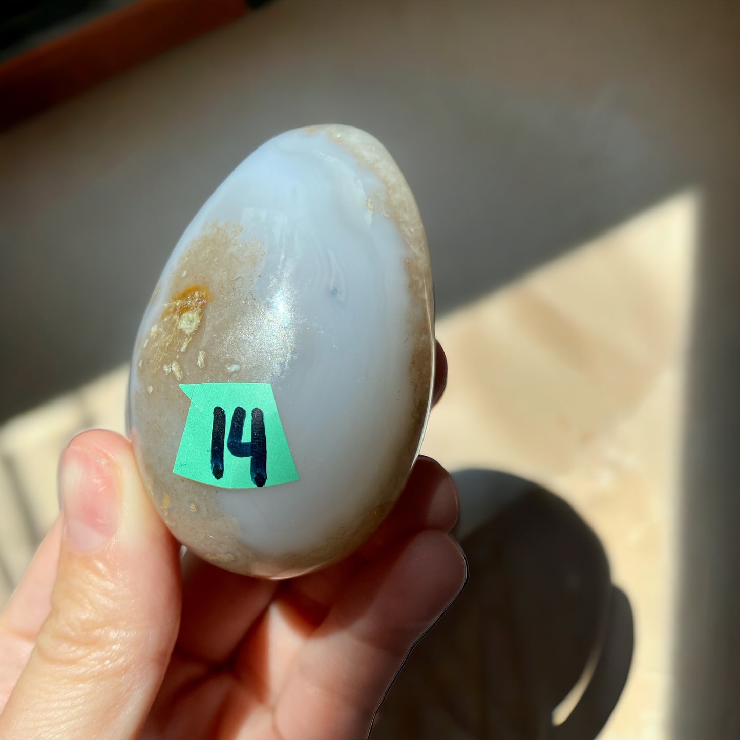 Druzy agate egg