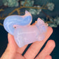 Cheshire Cat Pink Opalite Carving