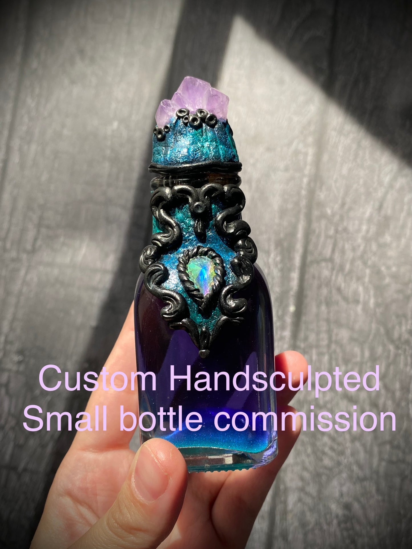 Custom Small sized Hand sculpted Potion / Moon Water bottles