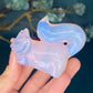 Cheshire Cat Pink Opalite Carving